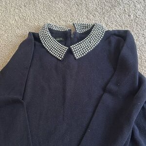 Pearl collar sweater